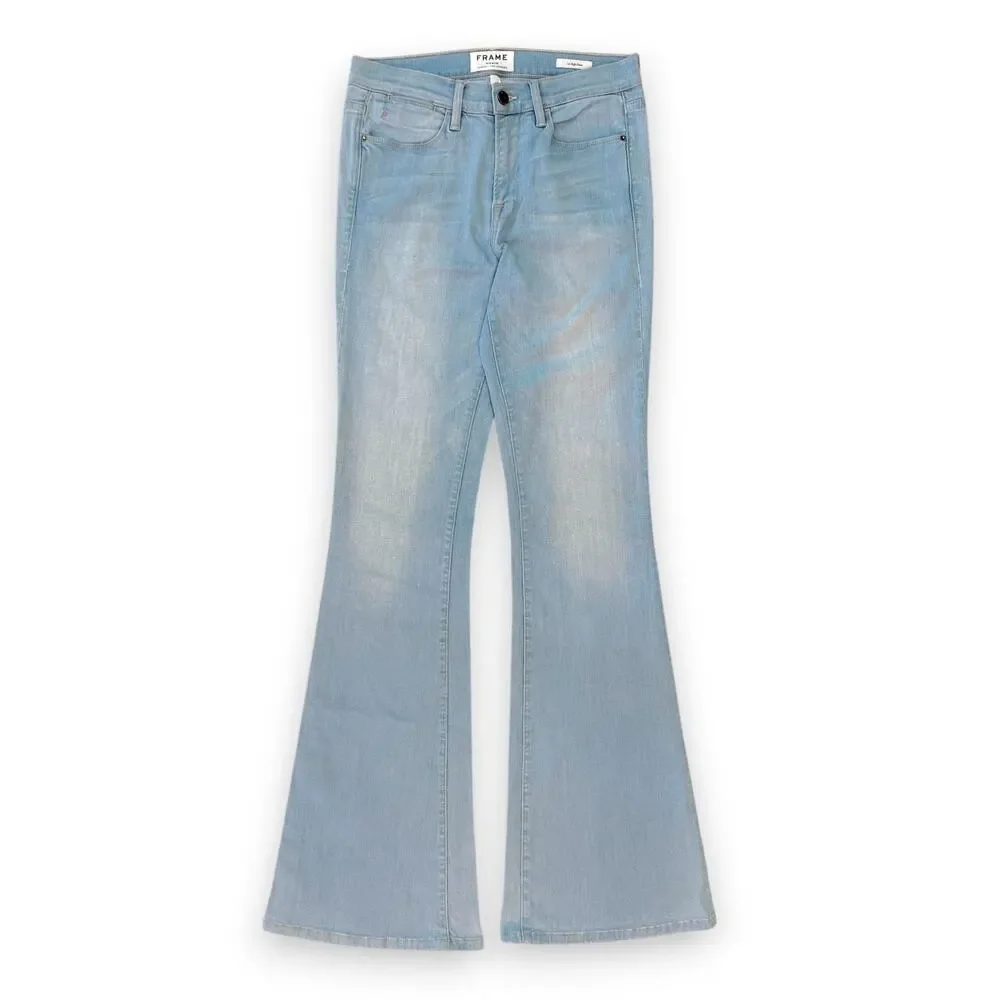 FRAME Denim x REVOLVE | 27W x 34L | Le High Flare in Surfview Light Blue Jeans - Picture 3 of 10